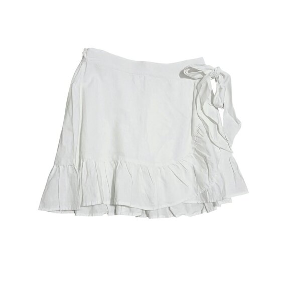 Aerie Wrap Mini Skirt in White, Size Medium, NWT‎ - Picture 4 of 10